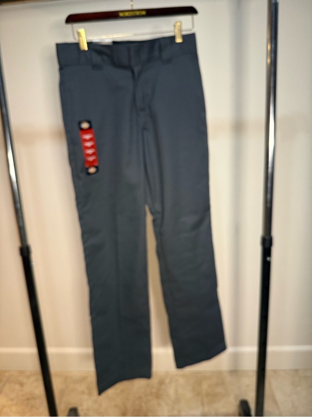 Dickies Men's Straight-Leg Chinos in Dark Gray